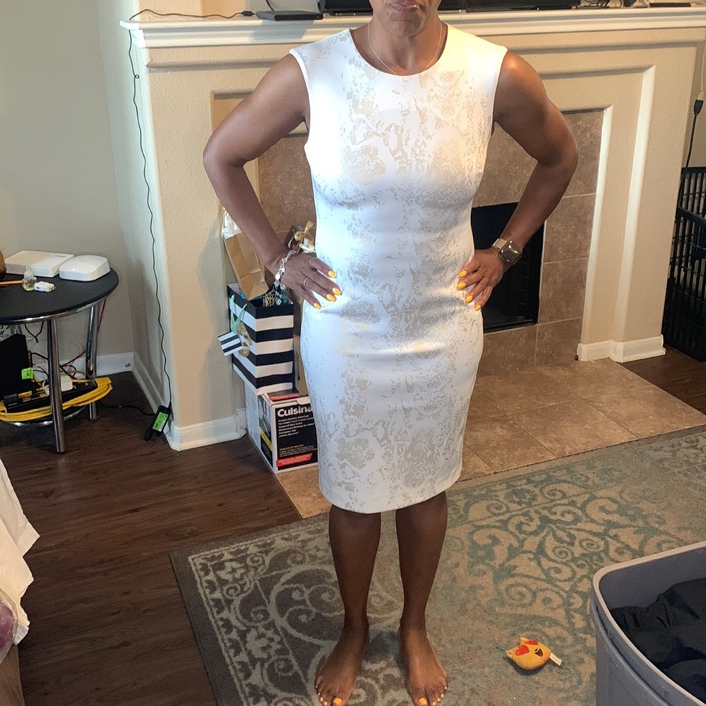 Cream and gold dress